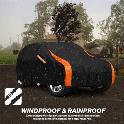 10-Layer Compatible with Mercedes-Benz GLC Car Cover Waterproof All Weather for Automobiles, Outdoor Full Exterior Covers Soft Cotton Lining Rain Snow UV with Door Zipper, Fit for 2016-2025 - size: Custom Fit for Benz GLC