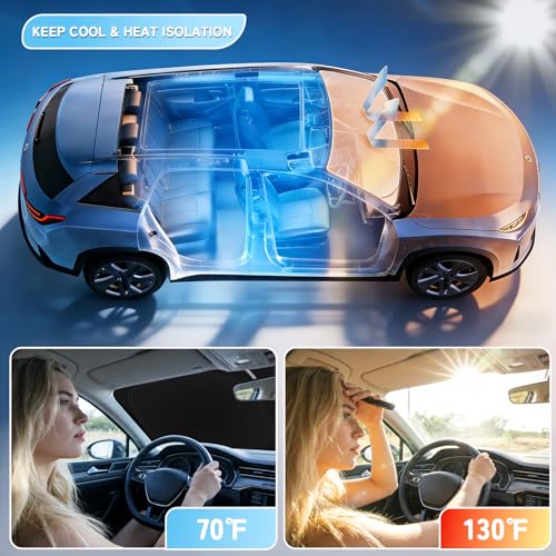 Custom Fit Windshield Sun Shade for Honda Civic 2006-2011, Blocks UV & Heat, Front Window Sunshade Accessories, Easy Fold & Store Keep Your Car Cooler - size: for 2006-2011 Honda Civic