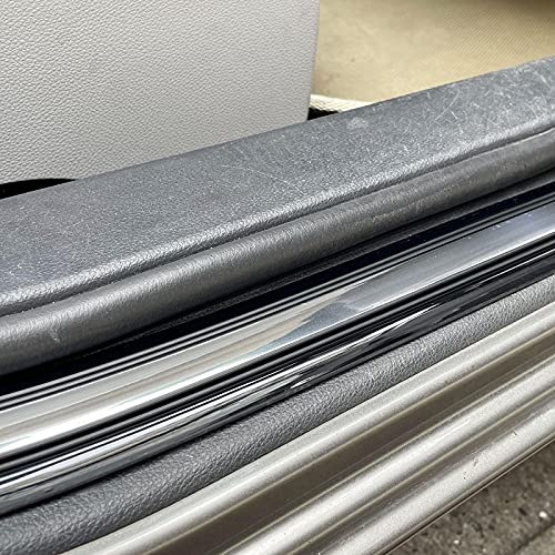 18FT Automotive Chrome Trim Molding Heavy Duty Car Side Molding UV Protected Scratch-Proof for RV Truck Motor Bumper Door Window Self Adhesive, 1-11/16" Wide