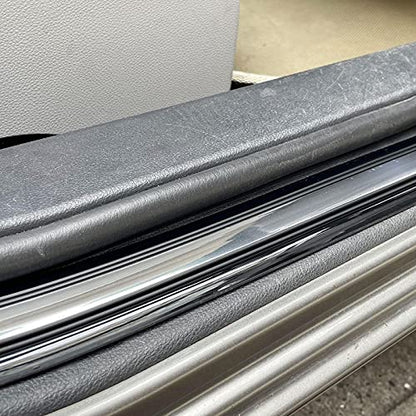 18FT Automotive Chrome Trim Molding Heavy Duty Car Side Molding UV Protected Scratch-Proof for RV Truck Motor Bumper Door Window Self Adhesive, 1-11/16" Wide