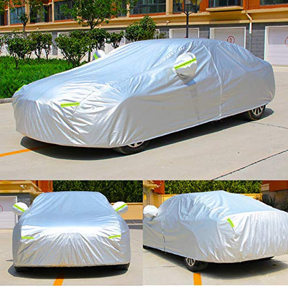 KouKou Oxford Car Cover Waterproof All Weather for Automobiles, Fit Sedan Dodge Charger, Chrysler 300, Hyundai Genesis, Mercedes Benz S Class,BMW 7 Series, etc (208 X 78 X 59 inch) - size: C4-Fit sedan length (194" to 208")