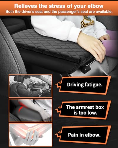 Shademax Custom for 2026 2025 Kia K4 Center Console Cover, Armrest Cover for K4 EX/LX/GT-Line/GT-Line Turbo Arm Rest Cushion Pad K4 Accessories 2025 Leather Middle Console Cover Armrest Box Protector - size: Size for Kia K4 2025-2026