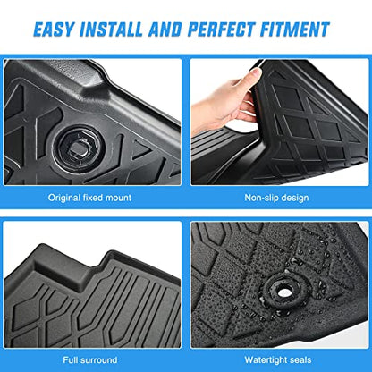 Nilight TPE Floor Mats for Toyota Tacoma Double Cab 2018 2019 2020 2021 2022 2023,All Weather Custom Fit Heavy Duty Floor Liners - size: 2018-2023 Toyota Tacoma|Double Cab