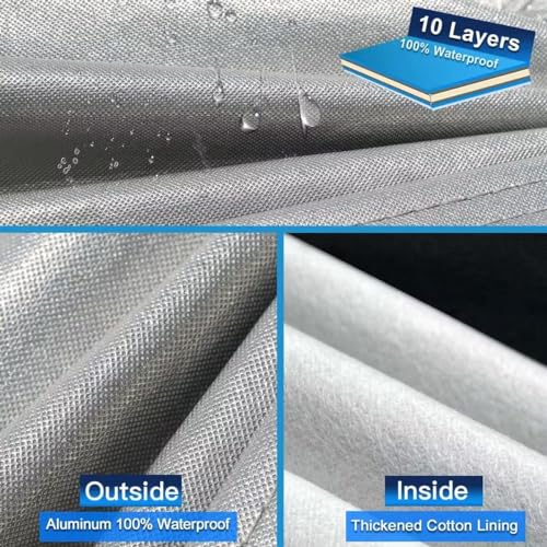 10 Layers SUV Car Cover Custom Fit for BMW X7 (2018-2024) Waterproof All Weather for Automobiles, Outdoor Full Cover Rain Sun UV Protection.Silver - size: Custom Fit for BMW X7