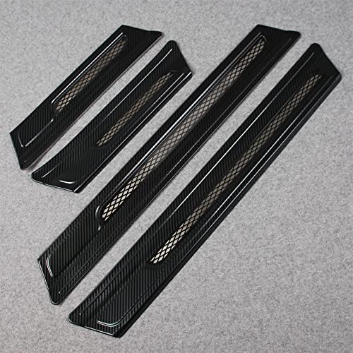 Beautost Fit for Honda CRV CR-V 2023 2024 2025 2026 Outside Door Sill Scuff Plate Guard Cover Trims (Carbon Fiber Black) - color: Carbon Fiber Black