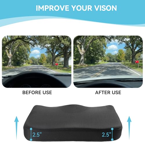 Car Seat Cushion for Driving, Office Chair Cushions with Removable Cover, Non-Slip Sciatica & Lower Back Tailbone Chair Pillow Pad, Memory Foam Seat Cushion for Car Seat Driver Truck Desk Wheelchair