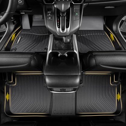 GINOWY- Floor Mats & Cargo Liner for Chevy Equinox 2025 2026 &GMC Terrain 2025 2026, TPE All Weather Equinox Car Mats, Custom Terrain Floor Liners, Non-Slip Trunk Mat, Waterproof Accessories Black - style: 13) for GMC Terrain/Chevy Equinox 2025-2026 Full