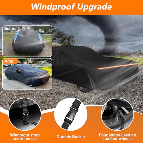 Car Cover Custom for Chevy Impala 1977-1985 2/4 Door, Waterproof 420D Oxford Cloth and Cotton Cover Outdoor Full Car Covers with Zipper Windproof Heavy Duty All Weather Protection - size: for Chevy Impala 1977-1985