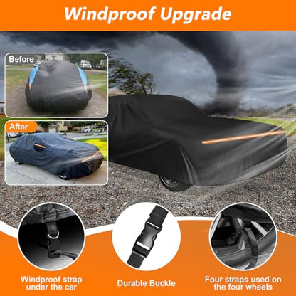Car Cover Custom for Chevy Impala 1977-1985 2/4 Door, Waterproof 420D Oxford Cloth and Cotton Cover Outdoor Full Car Covers with Zipper Windproof Heavy Duty All Weather Protection - size: for Chevy Impala 1977-1985