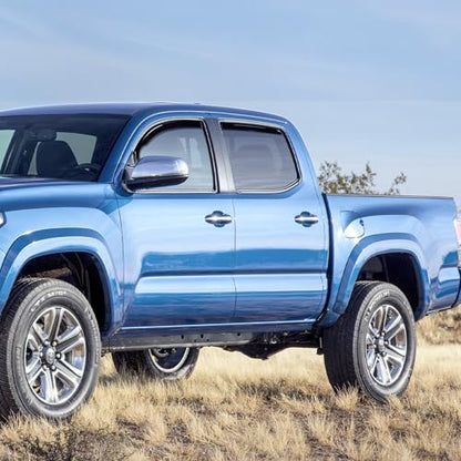 Nilight Durable Rain Guards for Toyota Tacoma Double Cab 2016 2017 2018 2019 2020 2021 2022 2023 Window Deflectors, Vent Window Visors, 4 Pieces - color: SMOKE