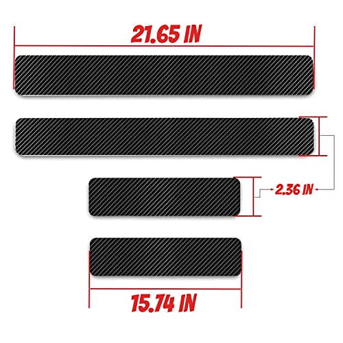 Custom Car Door Sill Protector Personalized Text/Logo Decal Decorative Carbon Fiber Anti-Scratch Sticker Entry Guard Décor