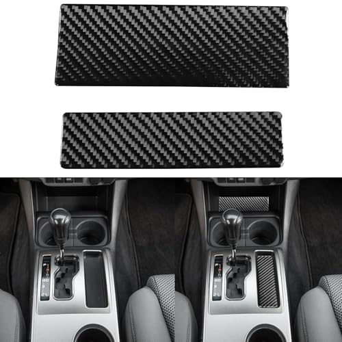 NVCNX Real Premium Carbon Fiber for Toyota 2nd Gen Tacoma Accessories 2005-2015 2006 2007 2008 2009 2010 2011 2012 2013 2014 Center Console Organizer Insert Mat Cover Interior Trim Sticker Decal 2PCs - color: Console Organizer Insert Mat Trim - for 2005-2