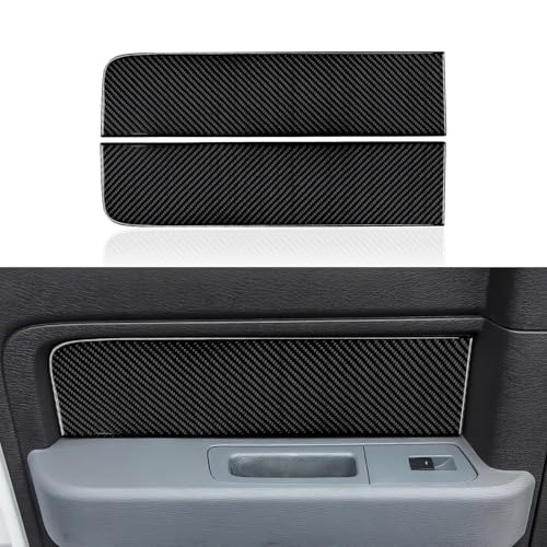 Youtaiche Rear Inner Door Handle Panel Decal Interior Trim Cover for Ford F150 2009 2010 2011 2012 2013 2014 Carbon Fiber Sticker Accessories（Style B - color: Rear Inner Door Handle, B