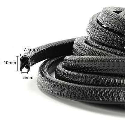 Winunite 98.4ft (30m) Car Door Edge Guards Black, No Glue U-Shaped Rubber, Built-in Metal Clips, Fits Most Cars, Fade-Resistant, Protect Against Paint Chips & Scratches, Reduces Dings in Parking Lots - color: black, size: 98.4ft