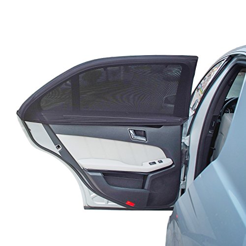 TFY Universal Car Side Window Sun Shade - Protects Your Kids from Sun Burn - Double Layer Design - Maximum Protection - Fit Most of Vehicle - 2 Pieces (Regular Contoured Window) - size: Regular Contoured Window