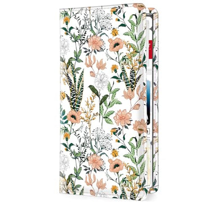 Car Registration and Insurance Holder，Colour Patterns Men Women Car License Document Registration and Insurance Card Holder - color: White flora
