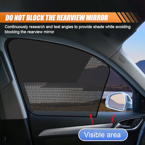 Car Front Side Window Sunshade, Magnetic Automotive Windshield Privacy Curtain with Half Shade, Mesh Sun Protection Cover Blocks Heat, Glare, UV Rays for Driver Passenger (Front) - size: Front (2PCS)