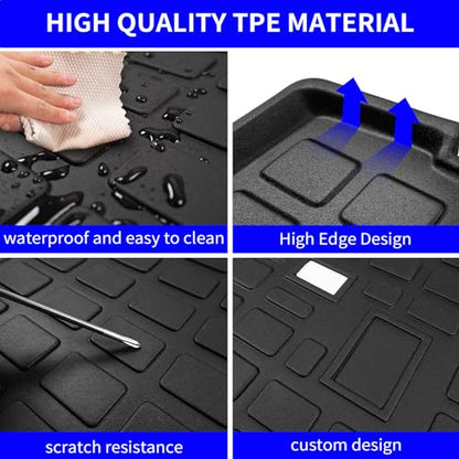 Rongtaod Cargo Mat Compatible with 2020-2025 Kia Telluride (Not for 2027) Cargo Liner Trunk Mat TPE All Weather Back Seat Cover Protector 2024 Telluride Accessories (Trunk Mat with Backrest Mat) - color: Trunk Mat with Backrest Mat