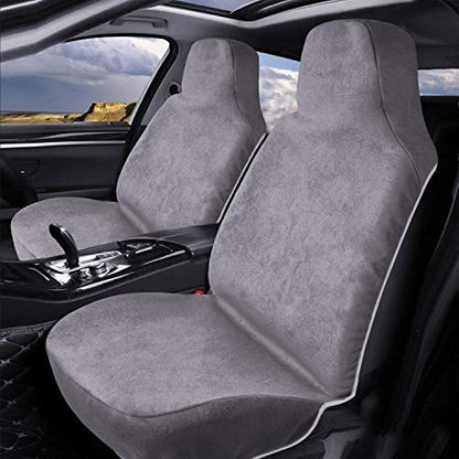 Auto Newer Neoprene Waterproof Sweat Towel Car Seat Covers, Pets Seat Protector, Bucket Car Seat Covers Front Seats Only, Universal for Cars, SUV, Truck,Fit Running, Outdoor Sports, Pets (Gray,1PCS)