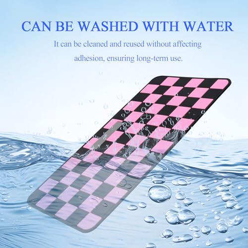 Wuyaoyao 2PCS Car Dashboard Anti Slip Mat, 12.2"×8.3" Non-Slip Dashboard Sticky Pad, PVC Car Dash Gripping Mat, Multifunctional Auto Grip Mat for Phones Sunglasses Keys Electronic Devices (Pink) - color: Pink