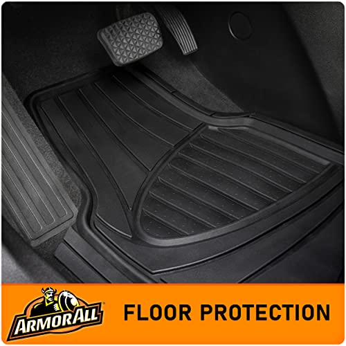 Armor All 3-Piece All-Season Floor Mats, Universal Fit Mats for Cars, Trucks, SUVs — Black