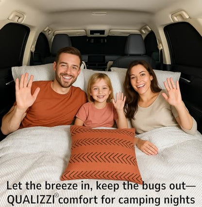 XL/Car Side Window Shades for SUV (9 Sizes/2 Pack). Breathable Stretchy Mesh for Sun, Heat & Privacy Protection, Blocks 96% UVA, Baby/Camping Bug Windows Screens Full Covers | Qualizzi® - size: X-Large (Pack of 2)
