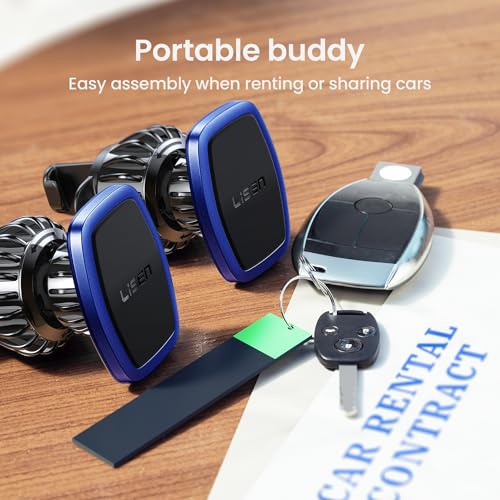 LISEN 2 Pack Magnetic Phone Holder for Your Car Mount 6 Military Magnets Car Phone Holder Mount Vent Cell Phone Holdeer Mount Vent Cell Phone Holder (Blue) - color: Blue