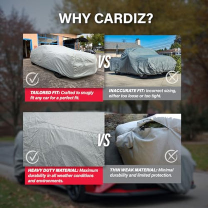 Supreme Full Car Cover - Semi Custom Fit for Honda Ridgeline 2006-2014 Crew Cab 5.3 ft Bed | All-Weather Protection: Waterproof, Dustproof, Windproof, UV-Resistant - size: 19.Honda Ridgeline 2006-2014 Crew Cab 5.3 ft Bed