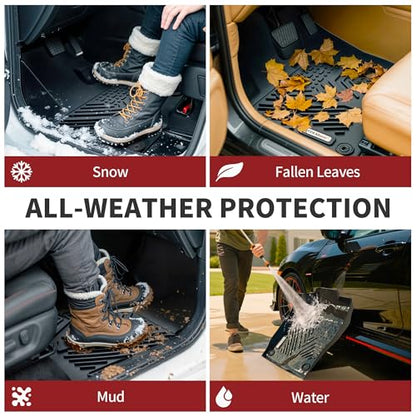 YITAMOTOR Floor Mats Fit for 2020-2026 Hyundai Sonata / 2021-2026 Kia K5 (Only FWD Models, Not for AWD/Hybrid), TPE Custom Fit All Weather Sonata Accessories for 1st & 2nd Floor Mats Set - style: For Hyundai Sonata 2020-2026 & Kia K5 2021-2026