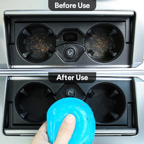 PULIDIKI Car Cleaning Gel for Car Cleaning Putty Car Putty Auto Detailing Tools Car Slime Cleaner Dust Cleaning Gel for Car Interior Cleaner Car Accessories Keyboard Cleaner Blue, 4 Pack (160g Each) - size: Blue 4 Jars (640g total)