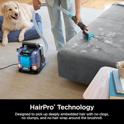 Shark StainStriker HairPro Portable Carpet, Upholstery & Area Rug Cleaner with Pet Mess & Hair Tools, Self-Cleaning, Perfect for Pets & Car Interiors, 4 Cleaning Tools & Pet Solution, Copper, PX251 - style: StainStriker w/ HairPro Technology