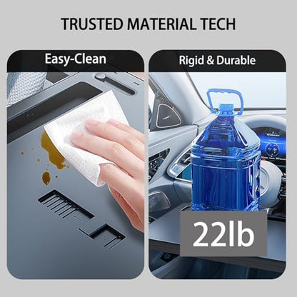 Steering Wheel Tray, Car Food Tray, Car Desk for Laptop, Multipurpose Car Table for Eating & Work, Adjustable Car Tray with Drawer and Anti-Slip Protective Adhesive (26" L x 10" W x 2" H) - size: 26" L x 10" W x 2" H