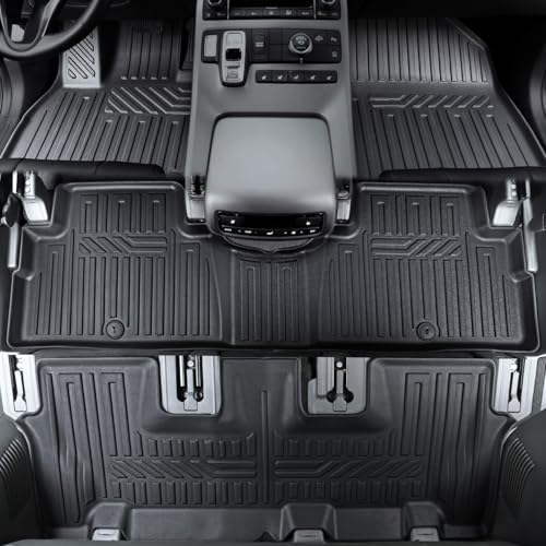 GALVAGNIATE Floor Mats for Hyundai Palisade 2020-2025, All Weather Floor Mats Trunk Cargo Liner with Backrest Protectors Accessories, Full Coverage Set (Fit 7/8 Sests) - size: For Hyundai Palisade | 2020-2025