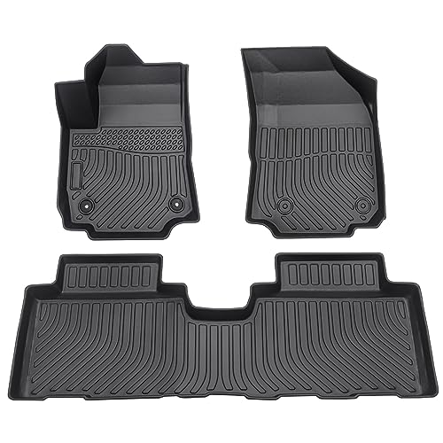 All Weather Floor Mats for 2018-2023 Chevrolet Equinox & GMC Terrain/Terrain Denali, Chevy Equinox Floor Mats, Car Mats Full Set TEP Rubber Non Slip Floor Liners - color: Equinox/GMC Terrain/Terrain Denali 18-23