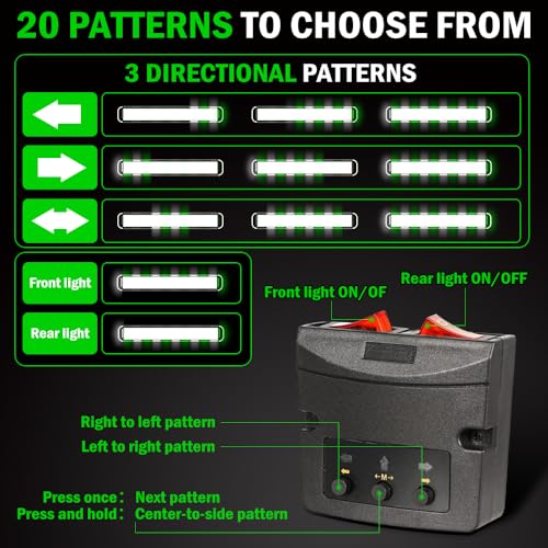 ASPL 46 inch 220 LED Rooftop Low Profile Strobe Light Bar Emergency Warning Beacon Car Hazard Flashing Construction Roof Lights Bars for Trucks Tow Automotive Construction Vehicle (Green/White - color: Green/White