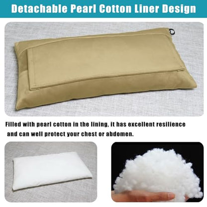 Super Soft Seatbelt Pillow, Seat Belt Pillow for Mastectomy Post-Surgery, Seat Belt Cushion for Heart Surgery Recovery, Hysterectomy Abdominal Incision Recovery Seatbelt (Beige, Large) - color: Beige