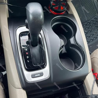 Gear Shift Panel Cover for Honda Pilot 2016-2020/ Honda Ridgeline 2017-2020, Gear Shift Knob Console Panel Trim, ABS Center Console Cup Holder Frame Anti-Scratch Protector Accessories (Matte Black) - color: Matte Black