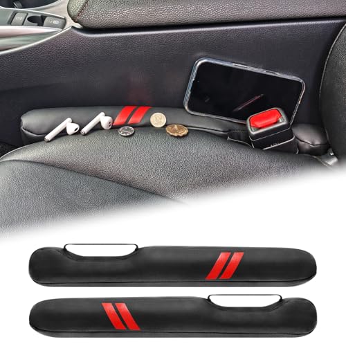 Car Seat Gap Filler for Dodge Accessories Durango Charger Challenger Dart Journey Block The Gap Between Seat and Console Stop Things from Dropping (2PCS, Black)