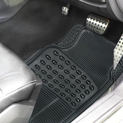 Goodyear Heavy Duty Car Mat Set 4PC-Tough and durable universal car mat set| Protects your vehicle from wear and tear| Non-slip backing| Can be cut to your desired size Slip resistance| Quick and easy