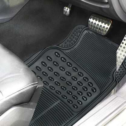 Goodyear Heavy Duty Car Mat Set 4PC-Tough and durable universal car mat set| Protects your vehicle from wear and tear| Non-slip backing| Can be cut to your desired size Slip resistance| Quick and easy