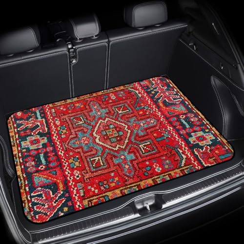 Vintage Bohemian Style Car Truck Mat Dustproof Anti-Slip Wear-Resistant Thick 3D Cargo Liner Universal Fit (A) - color: A