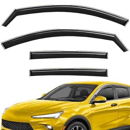 Extra Durable Window Deflectors in-Channel Window Visors Rain Guards Fit for Buick Envista 2024-2026, Sun Visors, Wind Vent for Shades, Exterior Car Accessories - 4 pcs. AG1004 - color: For Buick Envista 24-26