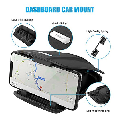 GPS Holder for Car, GPS Dash Mount for Garmin, Nuvi Drive Dezl Drivesmart, Tomtom, Magellan Roadmate, Rand McNally, Navman, Dash Anti-Slip Vehicle Phone Holder Compatible with All Smartphones