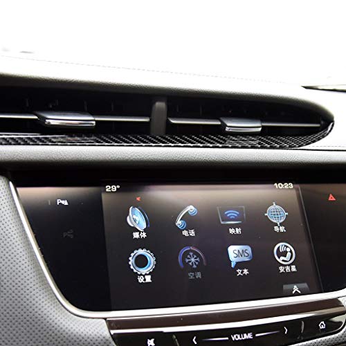 NVCNX Carbon Fiber Compatible with Cadillac XT6 2020-2025 / XT5 2017-2025 2018 2019 2020 2021 2022 2023 2024 Accessories Car Dashboard Center Air Vent Outlet Cover Interior Trim Black - color: Dash Center Air Vent Outlet Trim