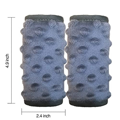 DODO NICI car seat Strap Cover for Baby, seat Belt Cover Cushion, Belt Pads fit Baby Carrier/Pushchair/Stroller, Cozy Peace Dotted Minky, Solid Grey - color: Solid Grey