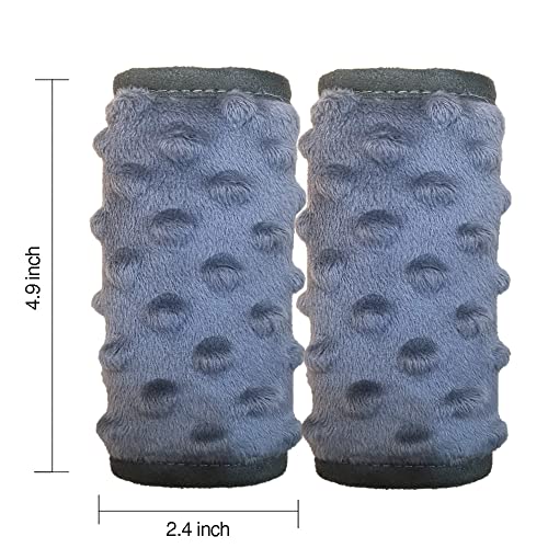 DODO NICI car seat Strap Cover for Baby, seat Belt Cover Cushion, Belt Pads fit Baby Carrier/Pushchair/Stroller, Cozy Peace Dotted Minky, Solid Grey - color: Solid Grey
