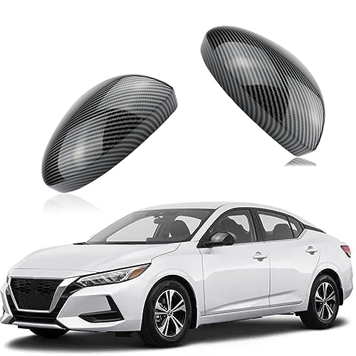 Carbon Fiber Style Rear View Side Mirror Cover Cap Trim Compatible with Nissan Sentra 2020 2021 2022 2023 Fit for Nissan Altima 2019-2023 Exterior Accessories (Rear View Mirror Cover) - color: Rear View Mirror Cover