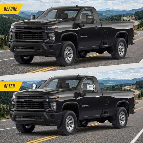 Trim Illusion Chrome Patented Door Handle Cover Overlay for 2019-2026 Chevrolet Silverado, Tahoe, Suburban & GMC Sierra, Yukon, Hummer EV | Easy No-Tool Install | US Patented