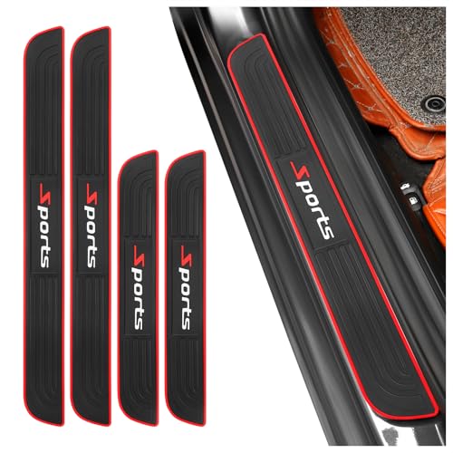 4PCS Car Door Sill Protector,Anti-Scratch & Waterproof Car Door Sills Scratch Protection,Universal Car Exterior Accessories Automotive Door Entry Guard for Car,Truck,SUV (Sport, Width 2.36'') - color: ['Sport'], size: Width 2.36"