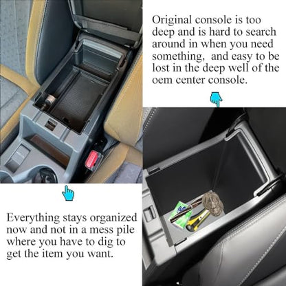 Compatible with Subaru Crosstrek Impreza 2024 2025 Center Console Armrest Storage Box ABS Tray Insert Organizer Glove Pallet Phone Holder - size: For Crosstrek Impreza 2024-2025